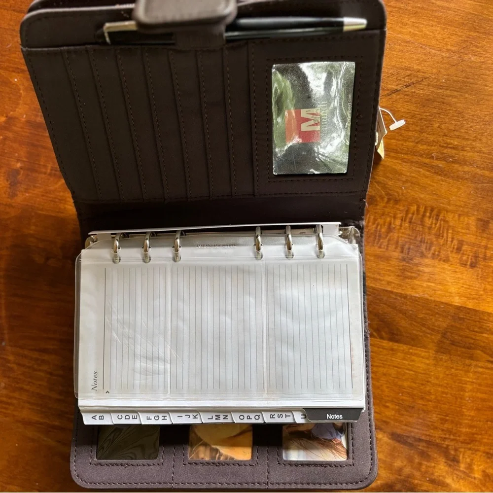 Mundi Mundex Dark Brown Tab Agenda with Snap Closure
